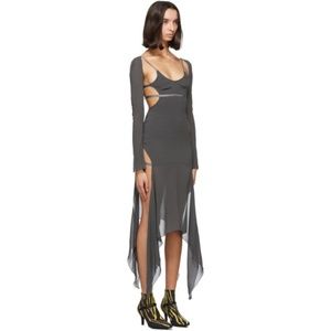 Gray Vyper Dress CHARLOTTE KNOWLES